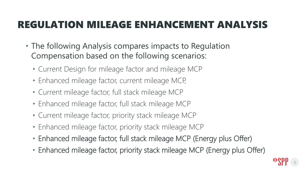 regulation mileage enhancement analysis