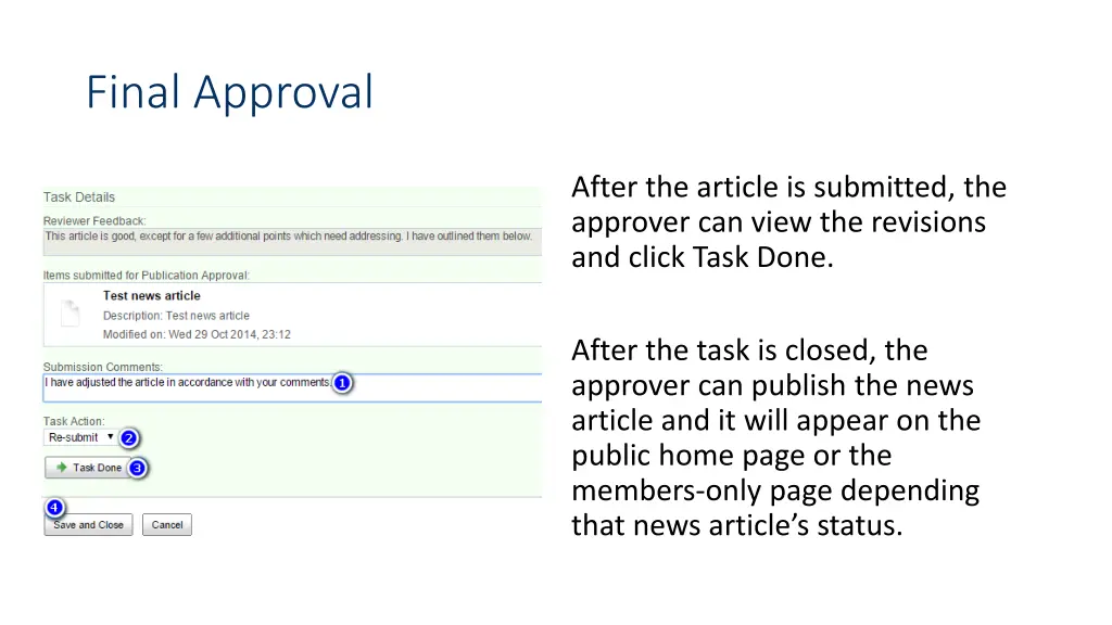 final approval