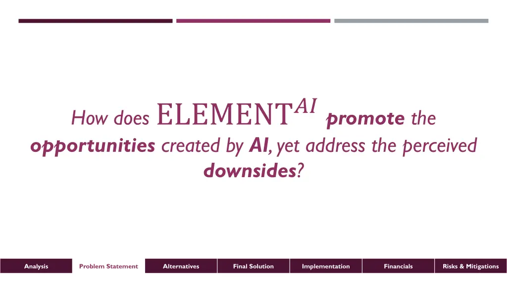 how does element promote the opportunities