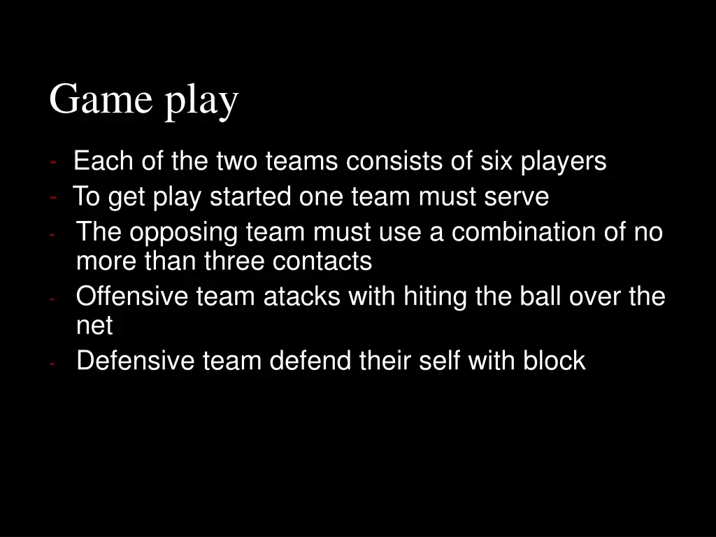 game play