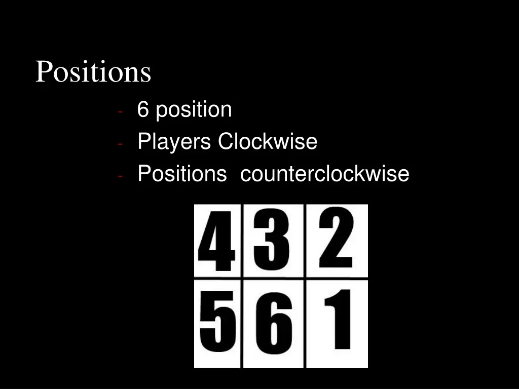 positions