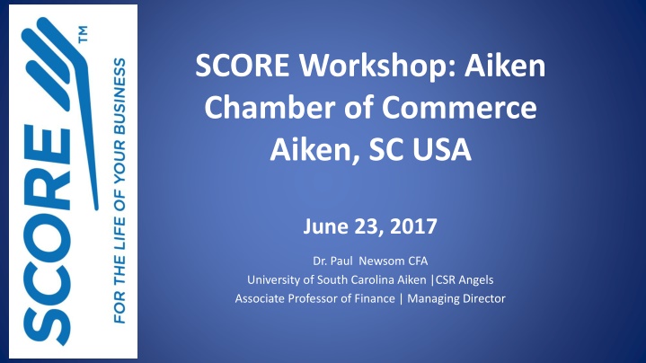 score workshop aiken chamber of commerce aiken