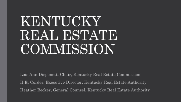 kentucky real estate commission