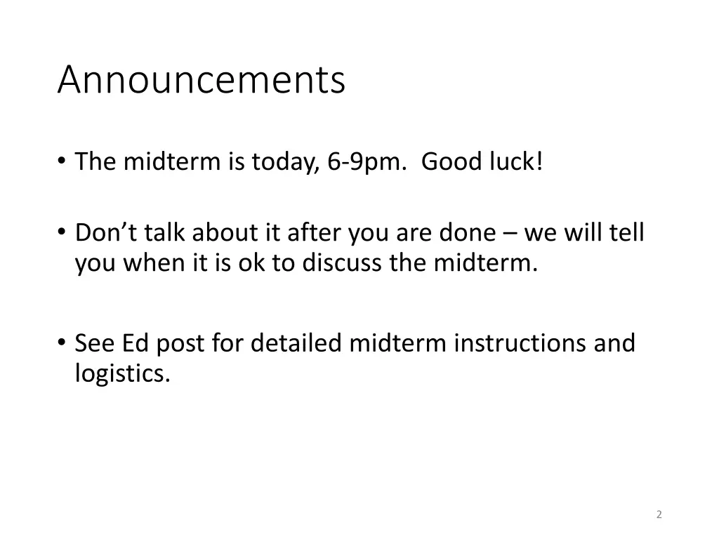 announcements