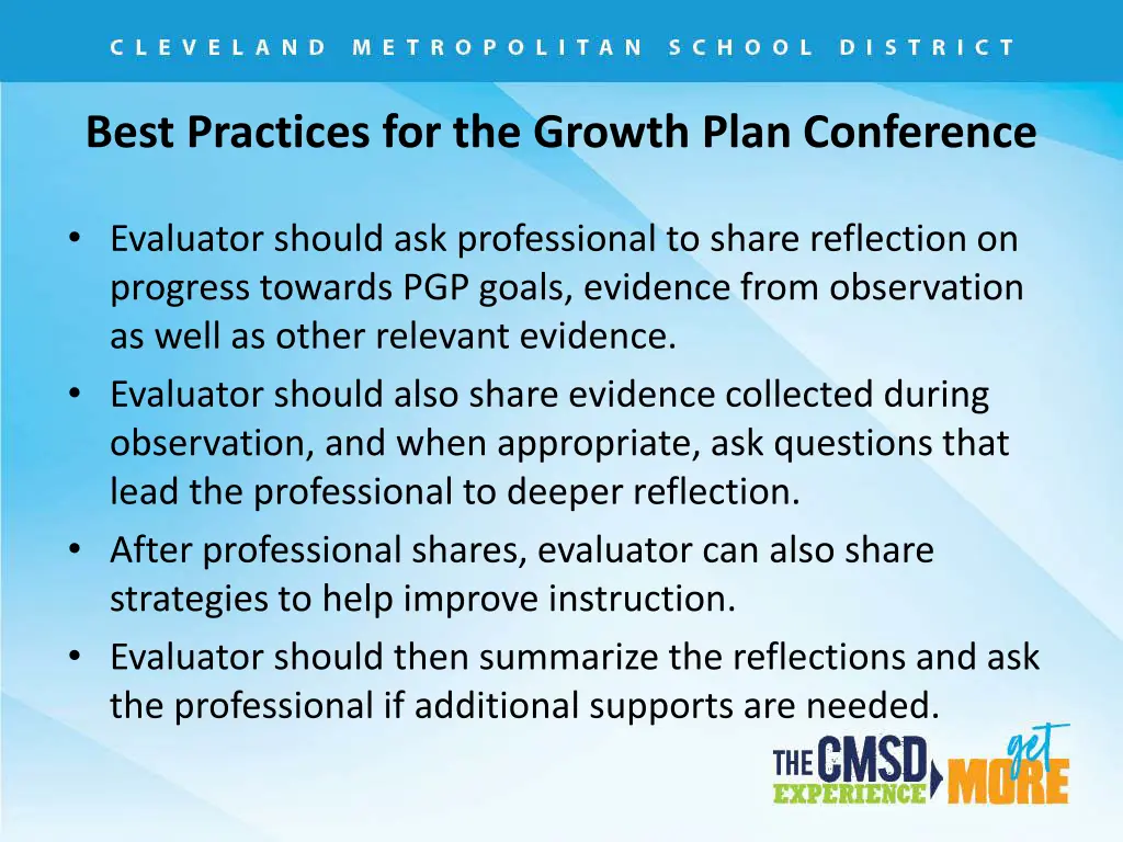 best practices for the growth plan conference 1