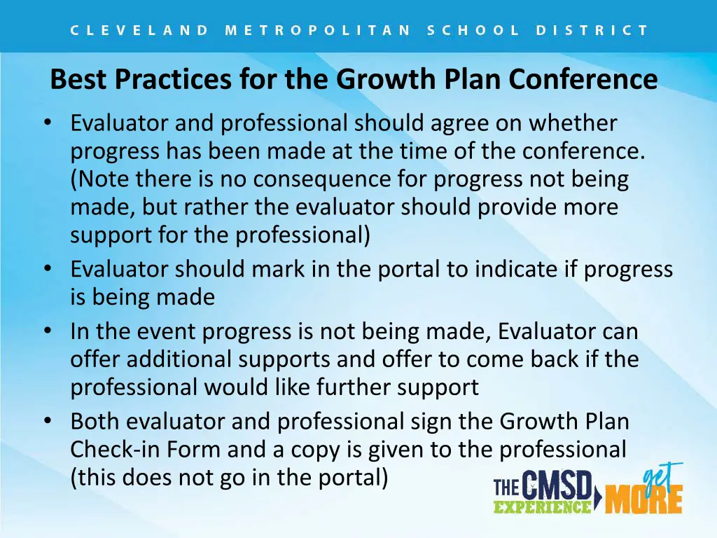 best practices for the growth plan conference 2