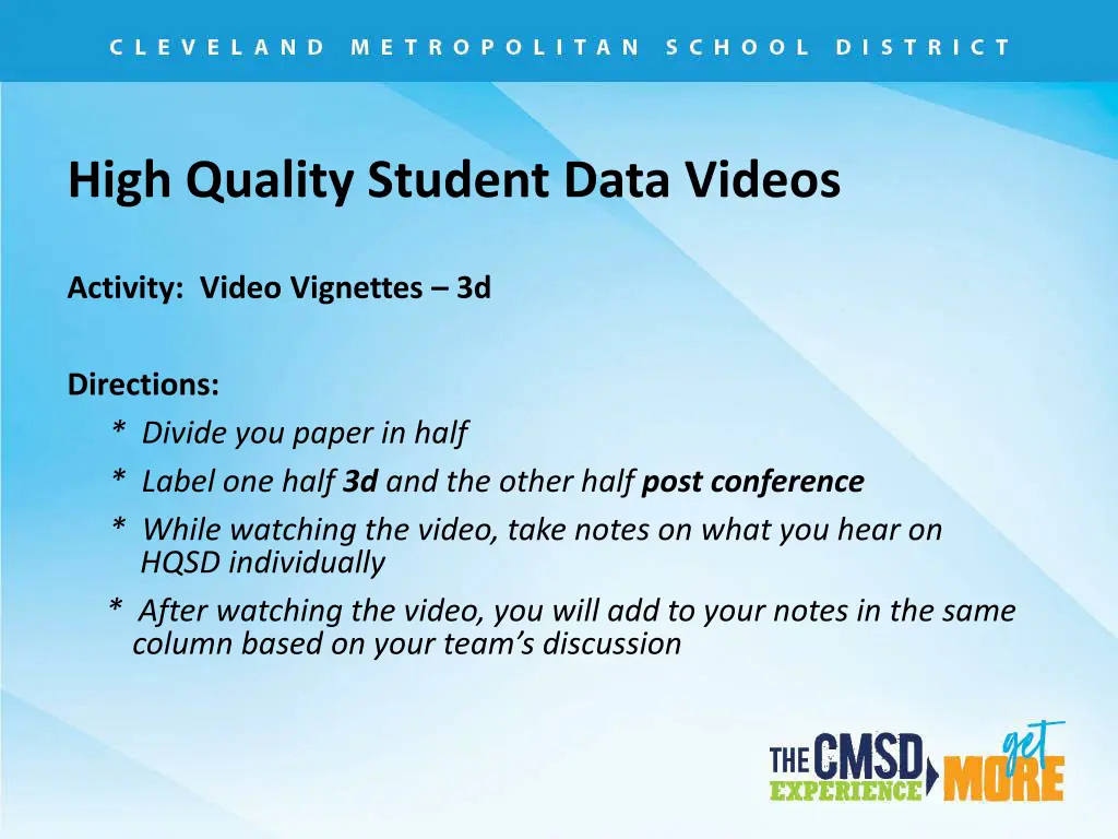 high quality student data videos
