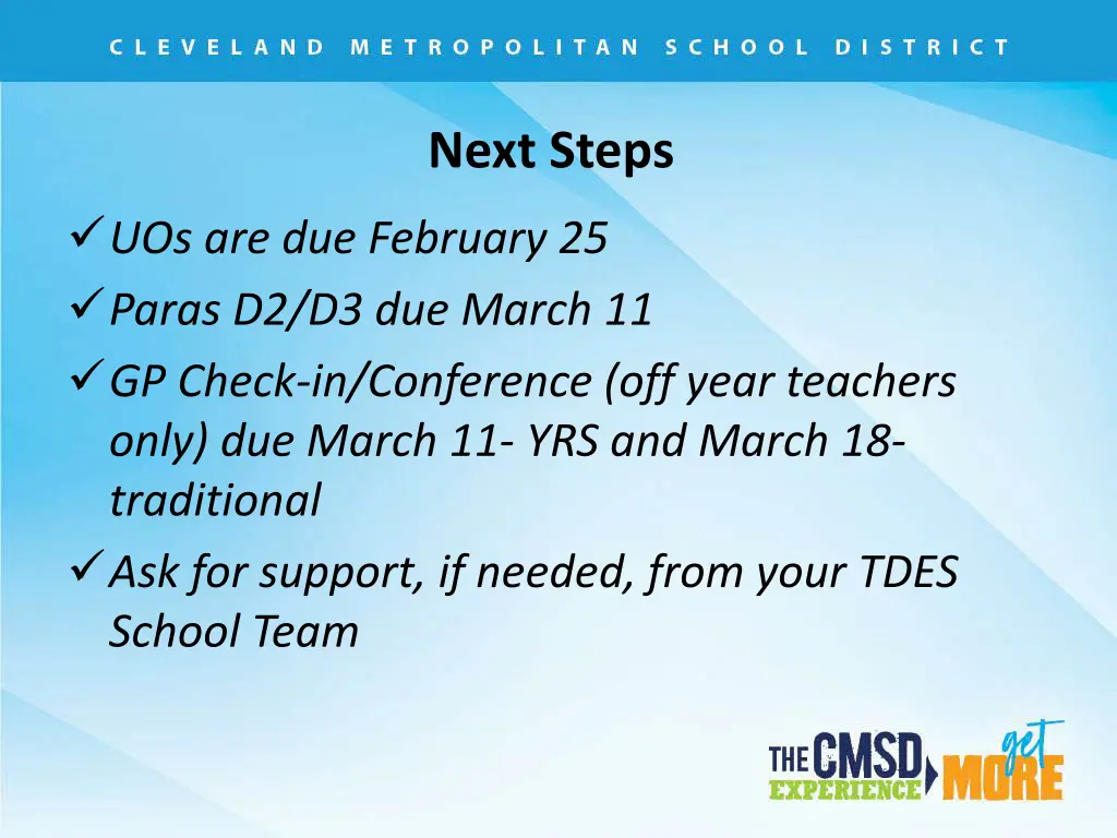 next steps 1