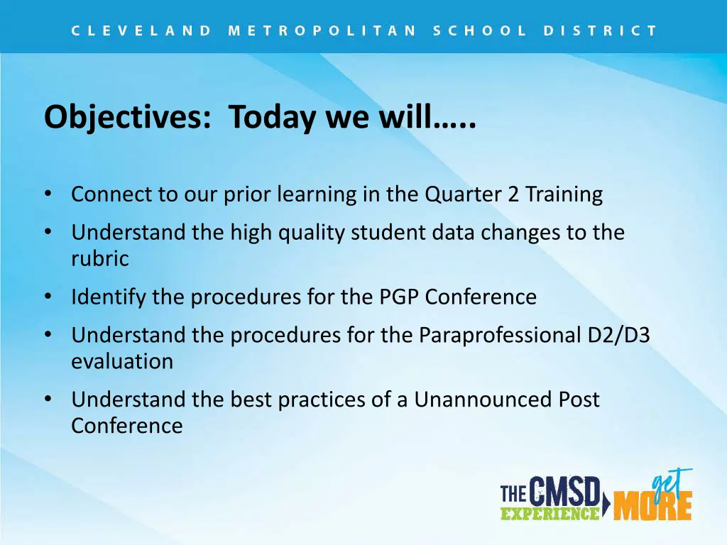 objectives today we will