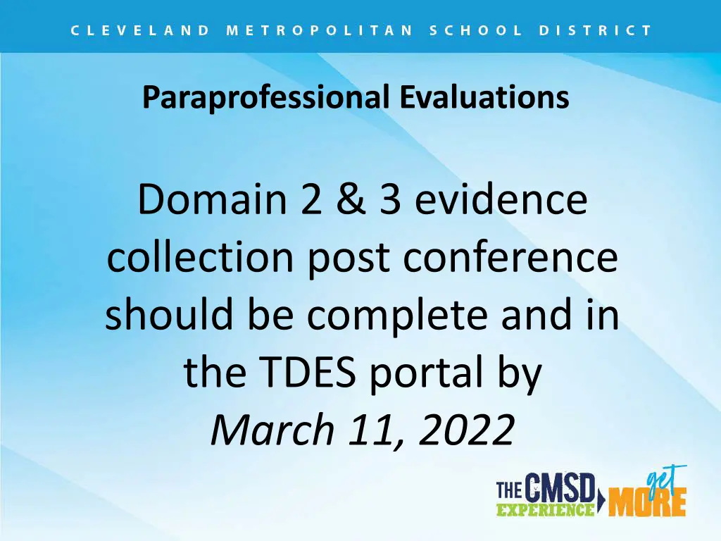 paraprofessional evaluations 1