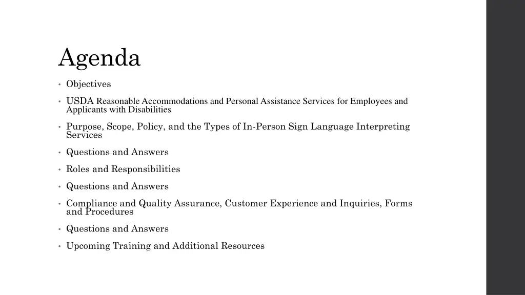 agenda