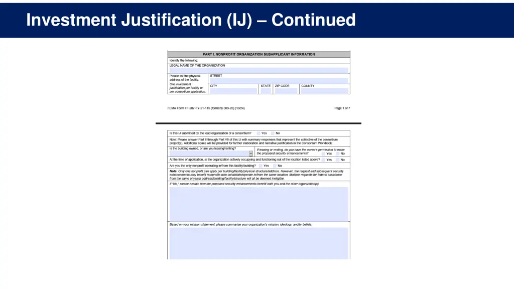 investment justification ij continued 1