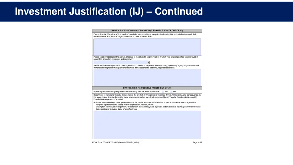 investment justification ij continued 3