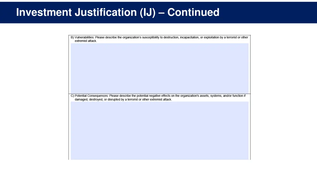 investment justification ij continued 4