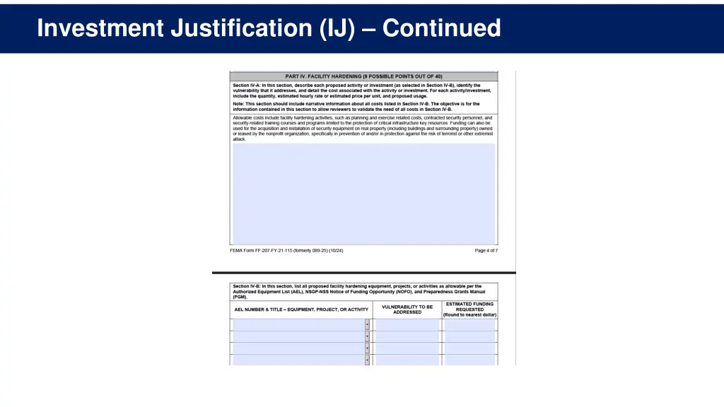 investment justification ij continued 5