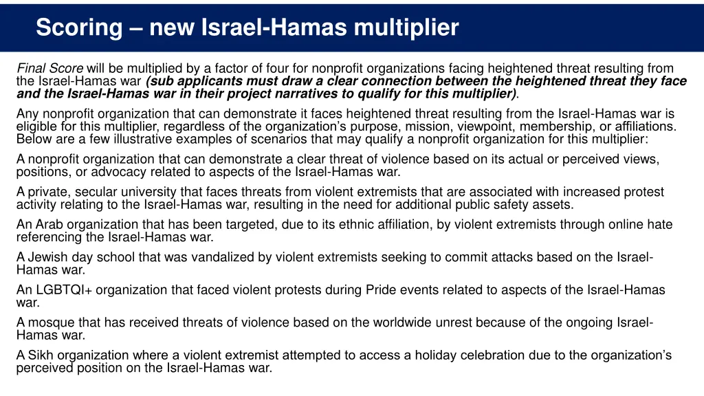scoring new israel hamas multiplier