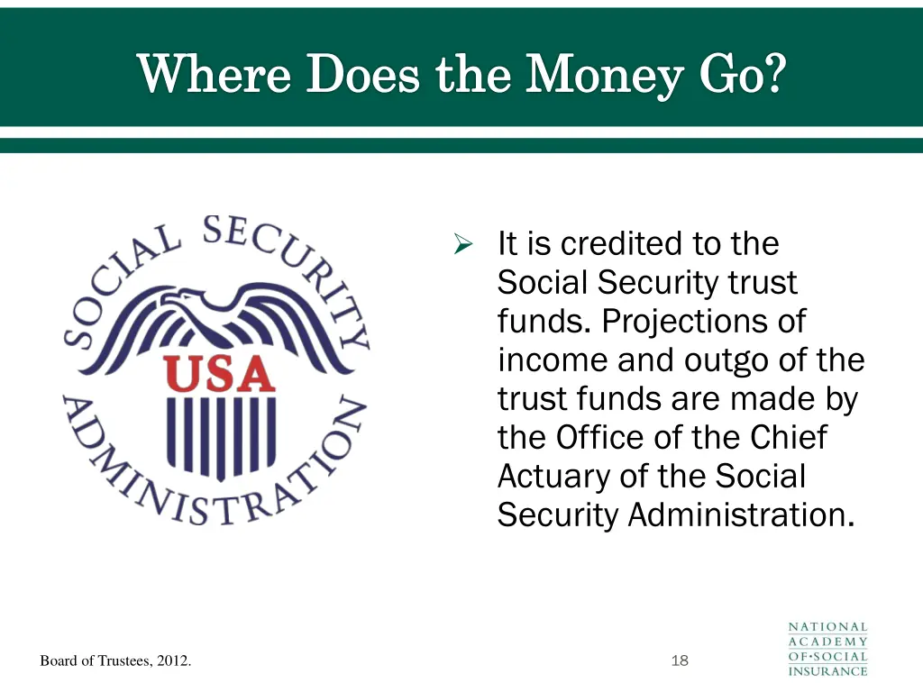 where does the money go