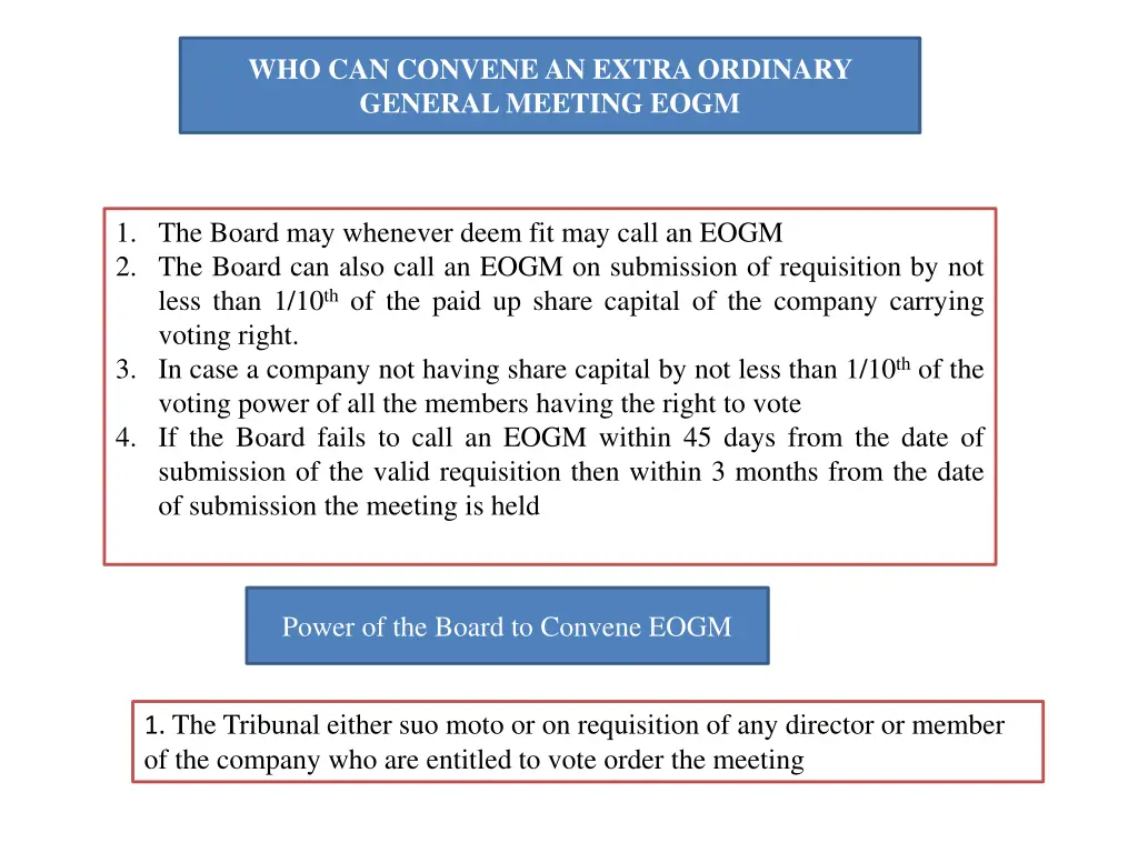 who can convene an extra ordinary general meeting