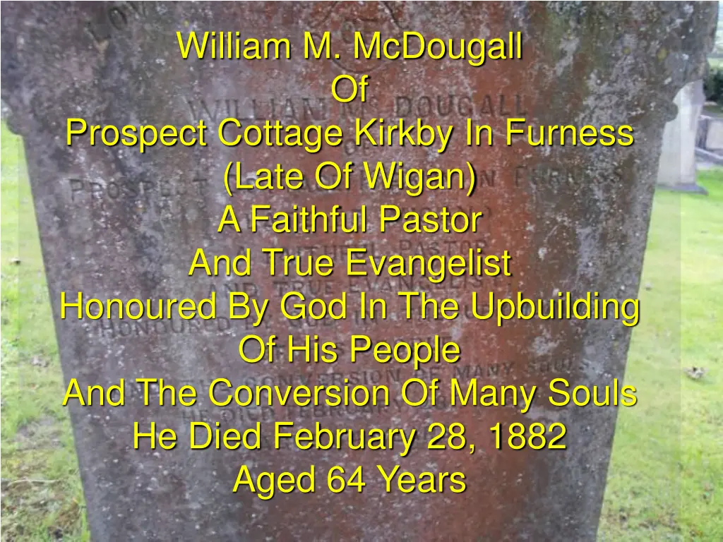 william m mcdougall of prospect cottage kirkby
