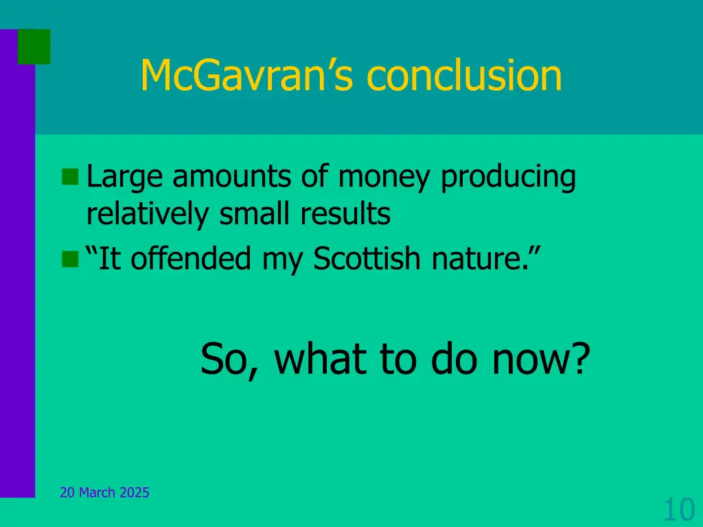 mcgavran s conclusion