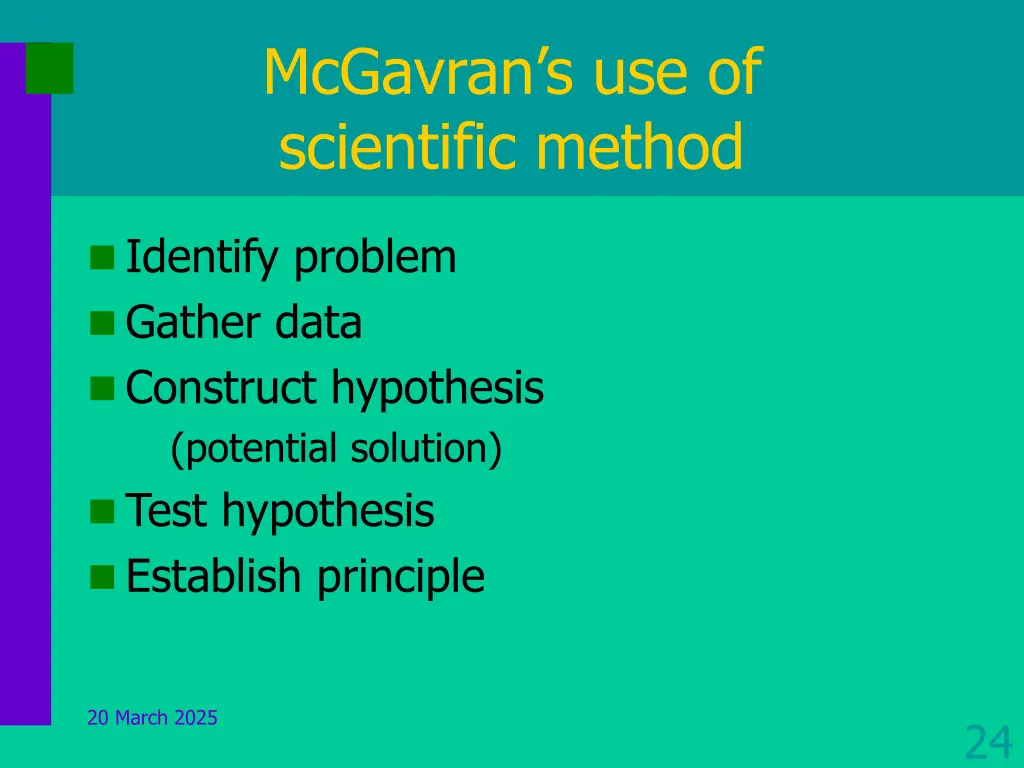 mcgavran s use of scientific method