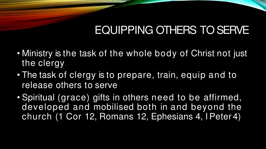 equipping others toserve