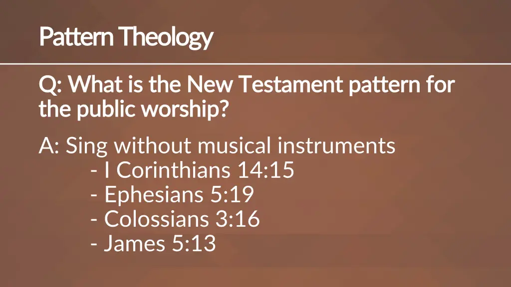 pattern theology pattern theology 1