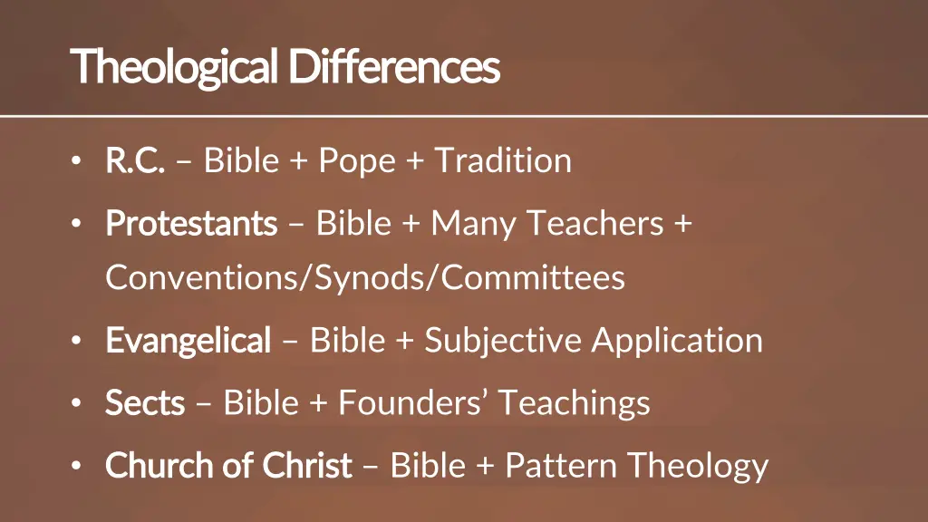 theological differences theological differences 1