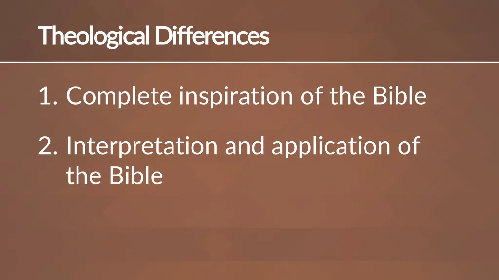 theological differences theological differences