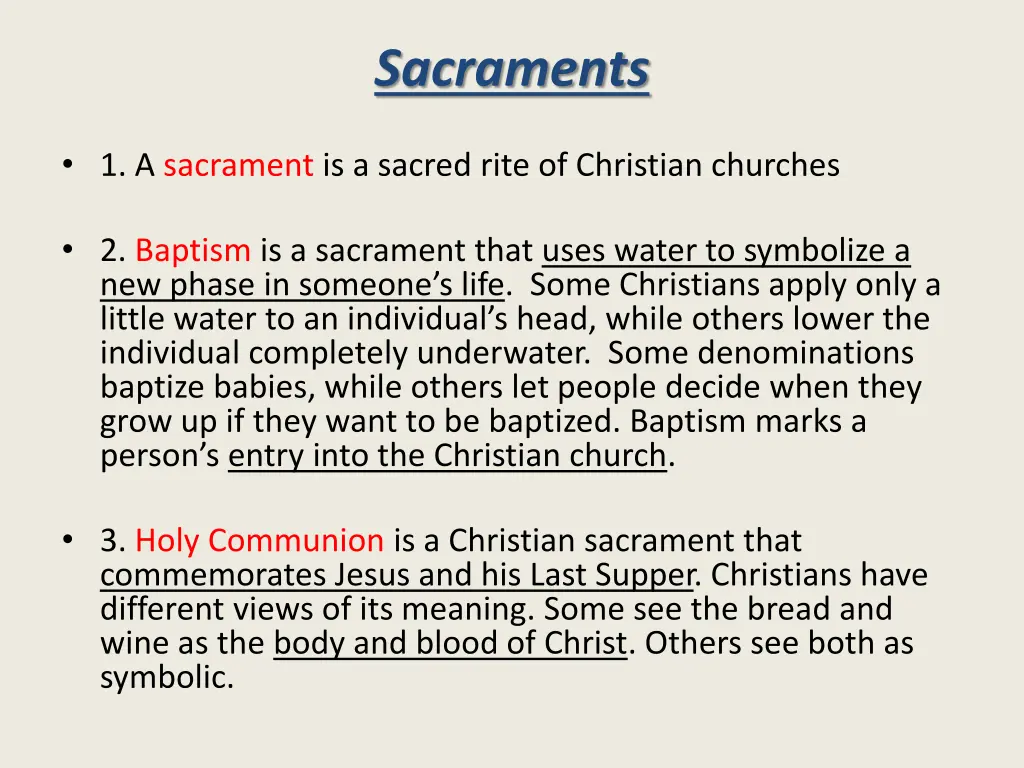 sacraments