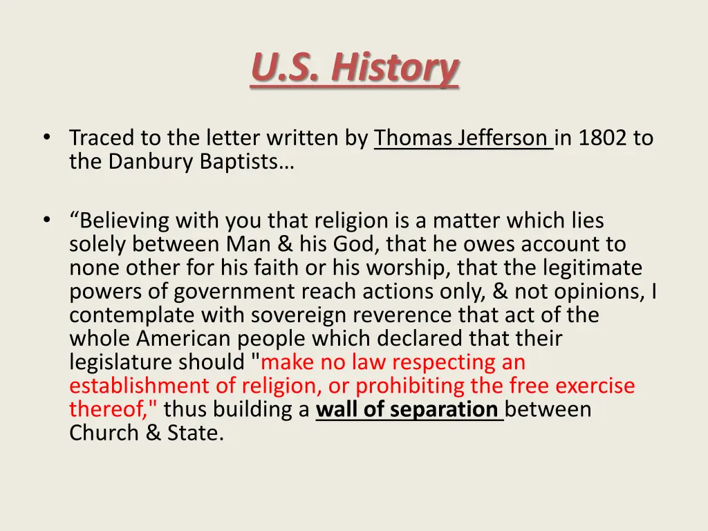 u s history