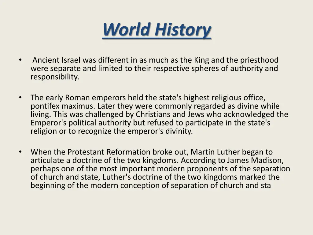 world history