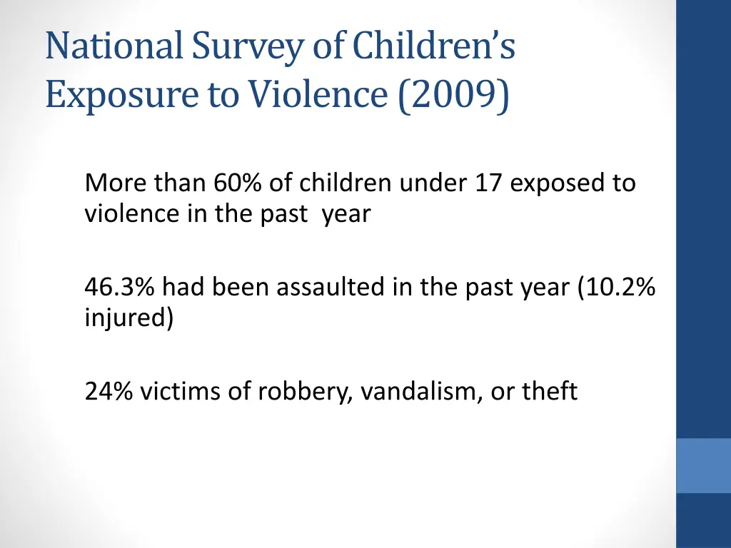 national survey of children s exposure