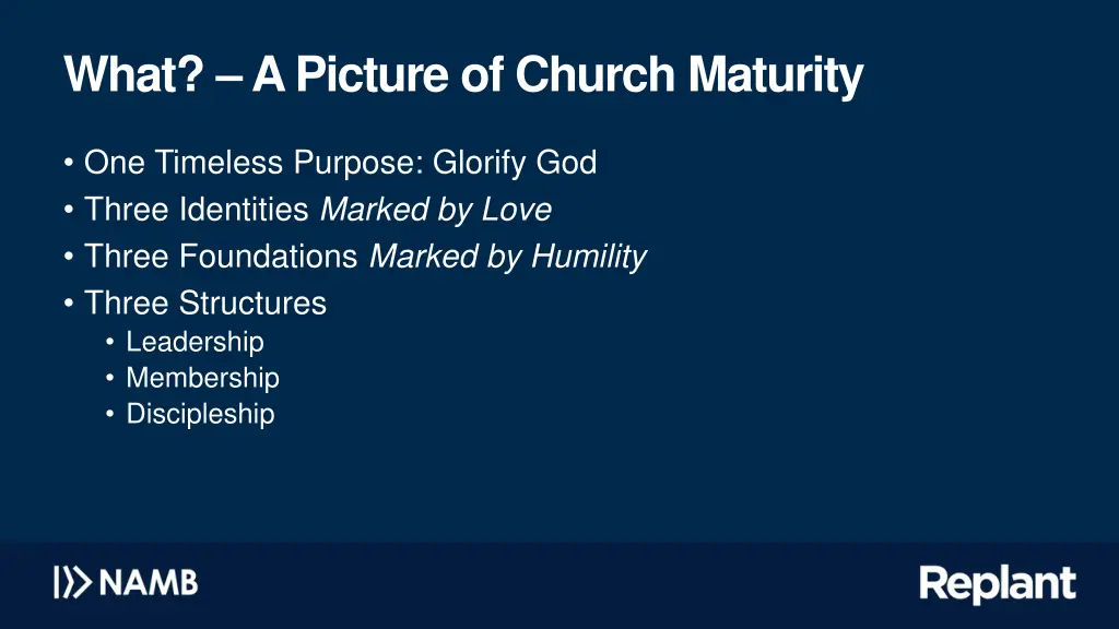 what a picture of church maturity 10