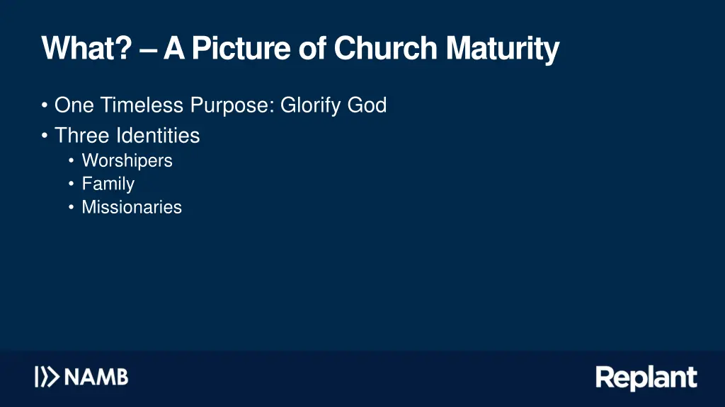 what a picture of church maturity 2
