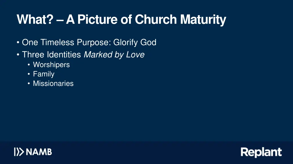 what a picture of church maturity 3