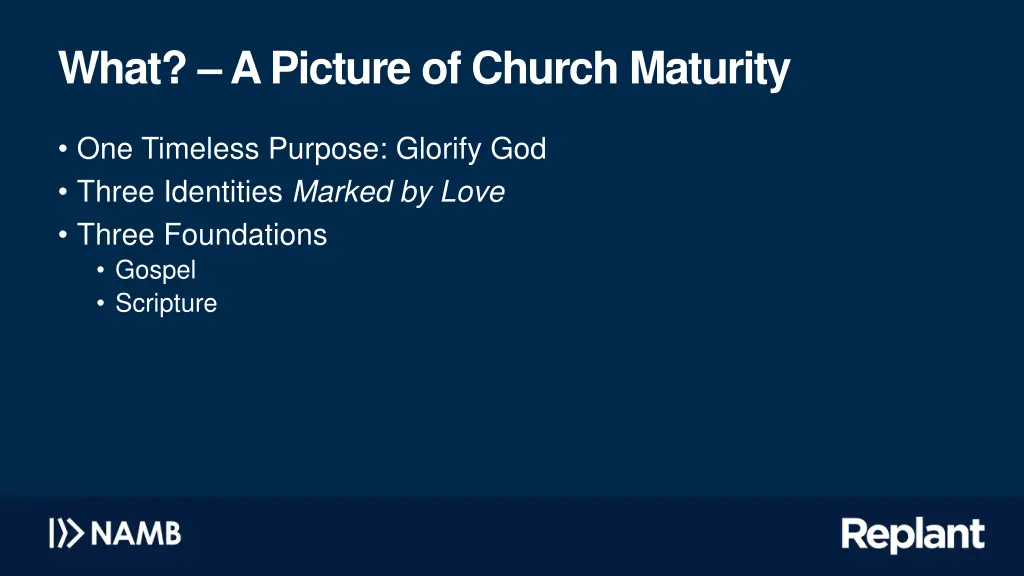 what a picture of church maturity 5
