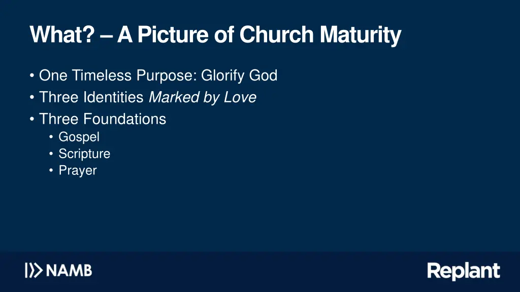 what a picture of church maturity 6