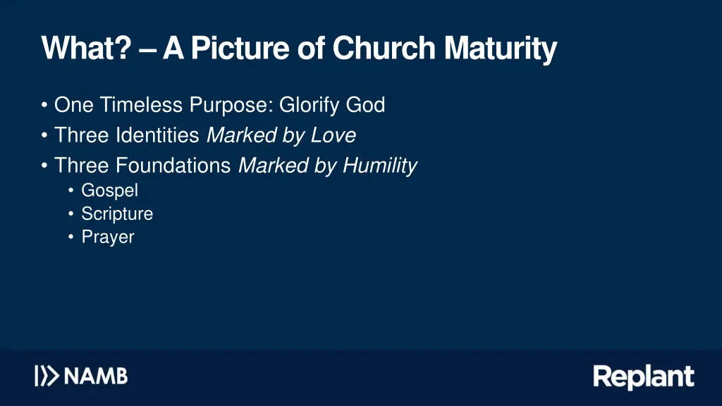 what a picture of church maturity 7