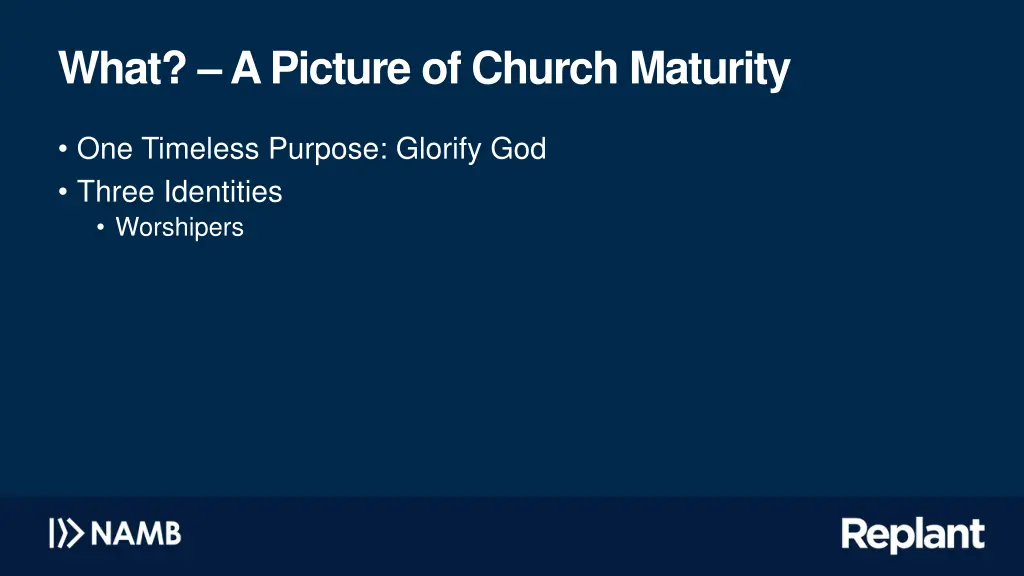 what a picture of church maturity