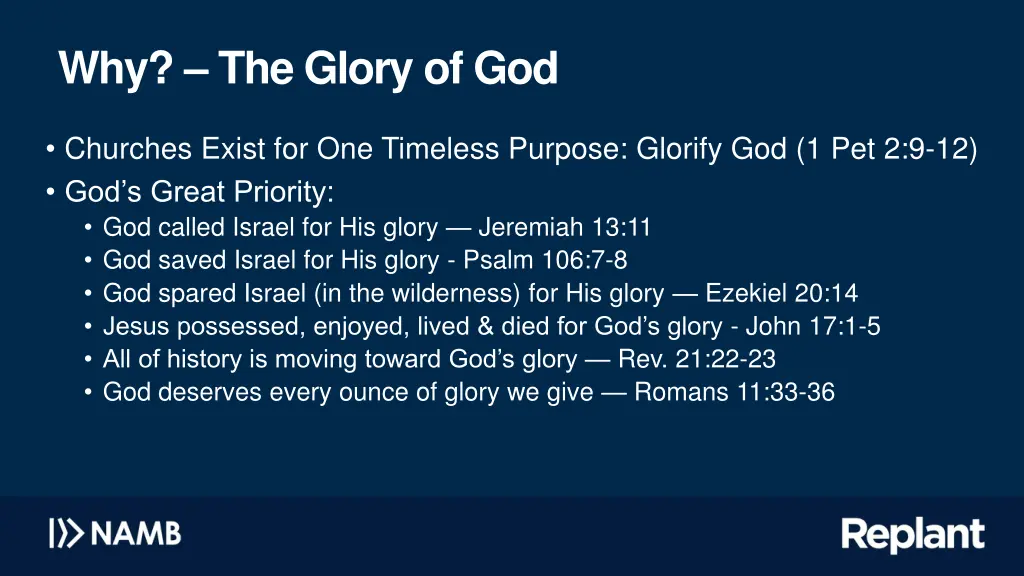 why the glory of god 1