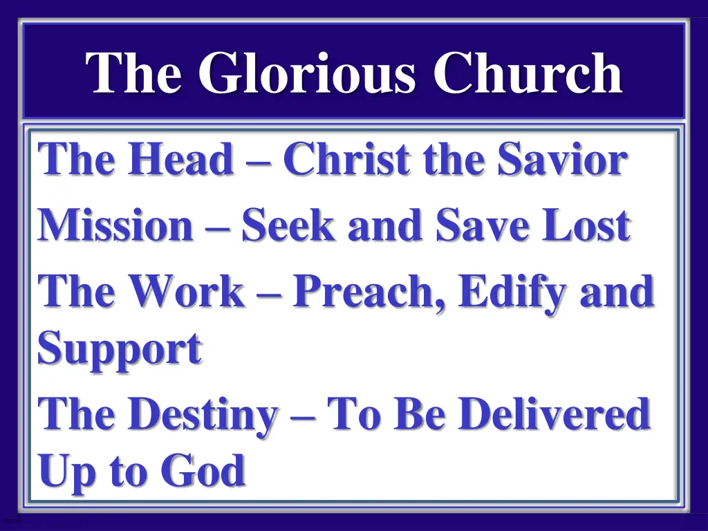 the glorious church 2