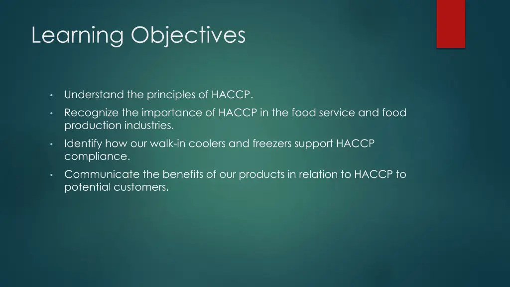 learning objectives