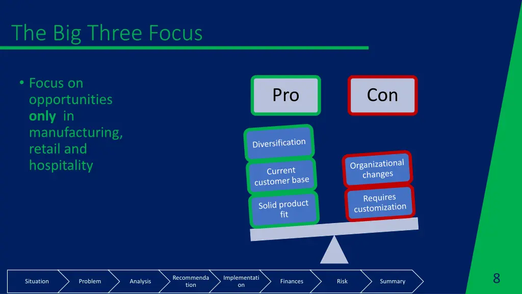 the big three focus