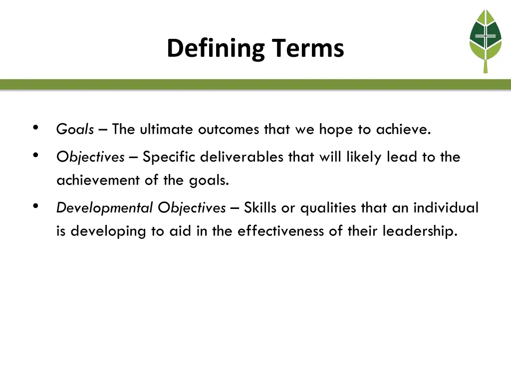 defining terms