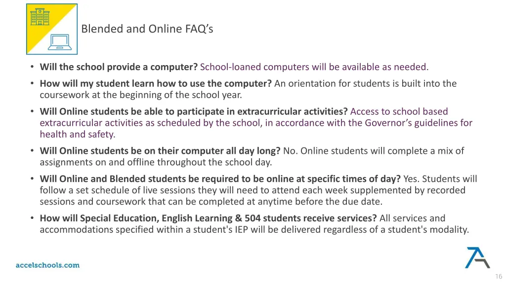 blended and online faq s 1