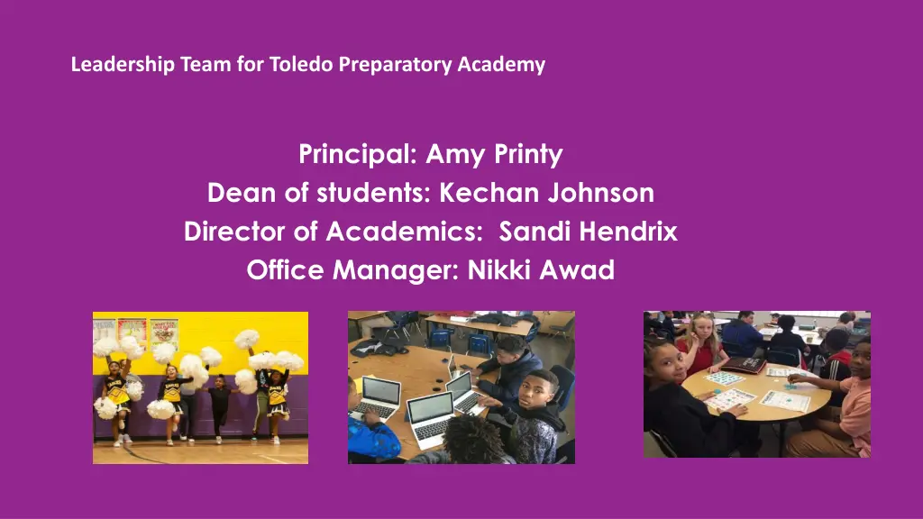 leadership team for toledo preparatory academy