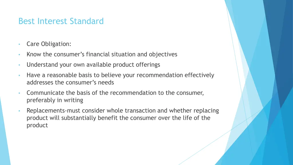 best interest standard 1