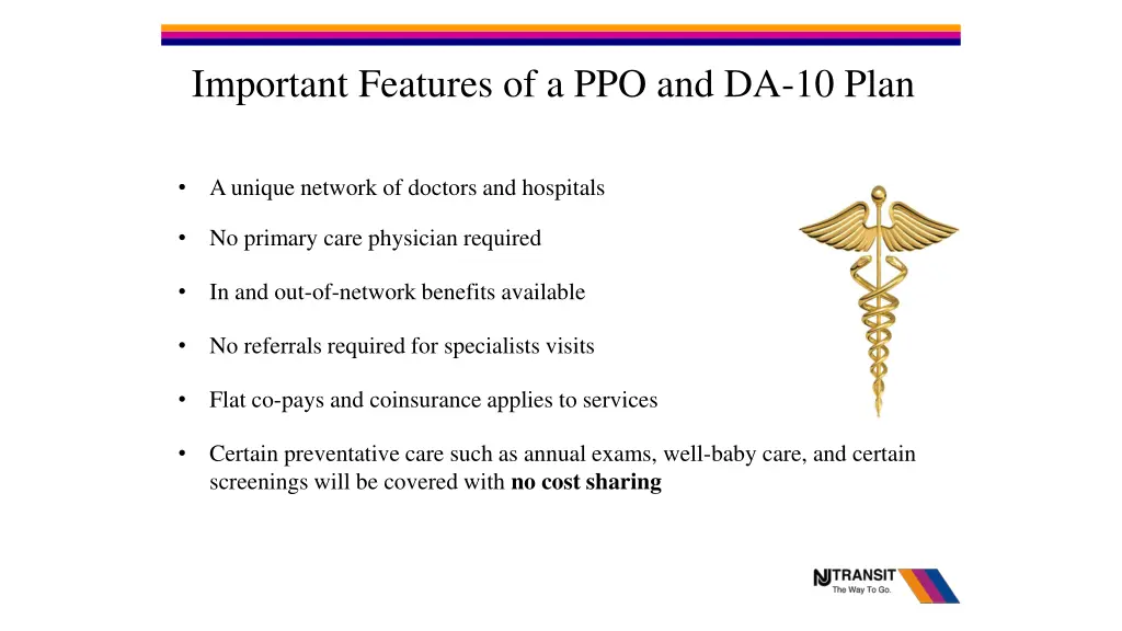 important features of a ppo and da 10 plan