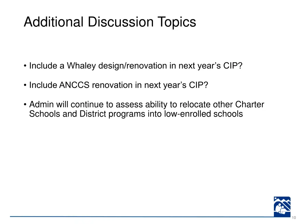 additional discussion topics